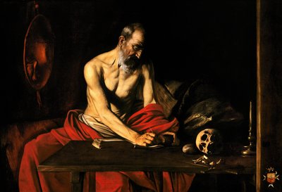 Saint Jérôme écrivant - Michelangelo Merisi Caravaggio